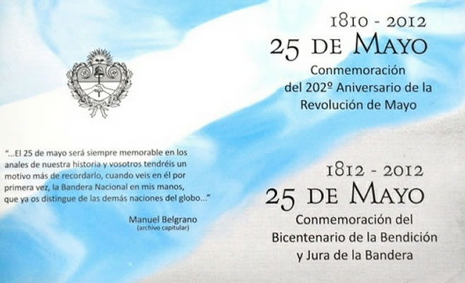 Mañana se desarrollarán los actos celebratorios del 202° Aniversario de la Revolución de Mayo