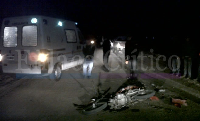 Motociclista atropellado en el camino viejo a Baradero