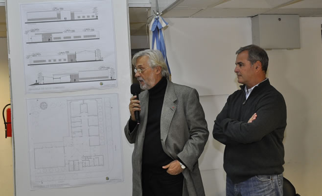 Giroldi encabezó la presentación del Proyecto para la Construcción del Nuevo Edificio de la Escuela de Arte