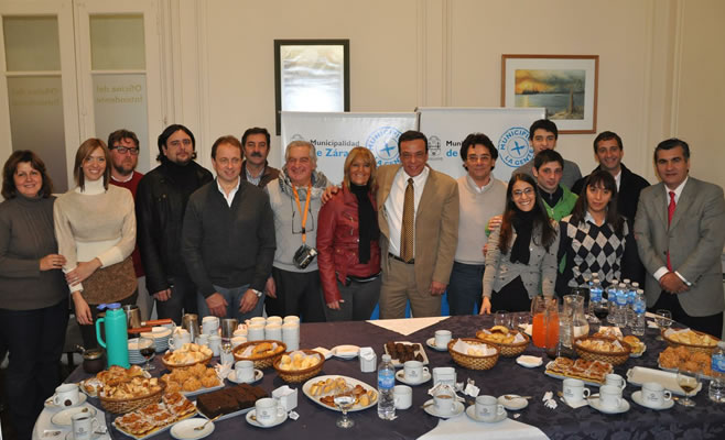 Cáffaro compartió un desayuno con los periodistas en su día