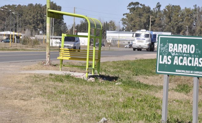 El Municipio de Campana colocó nuevos refugios en barrios Las Acacias y en la zona de Río Luján