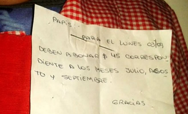 Otro jardín escrachó a un nene porque sus papas adeudaban una cuota
