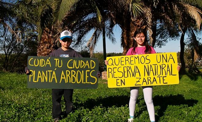 La primavera también reclamó por una Reserva Natural en Zárate