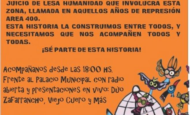 "Haciendo Ruido" por la radicación en la región de los juicios de Lesa Humanidad de la zona