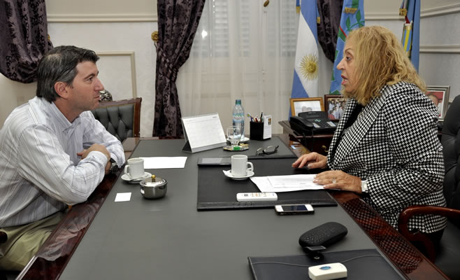 Giroldi se reunió con el nuevo gerente del Banco Santander Río