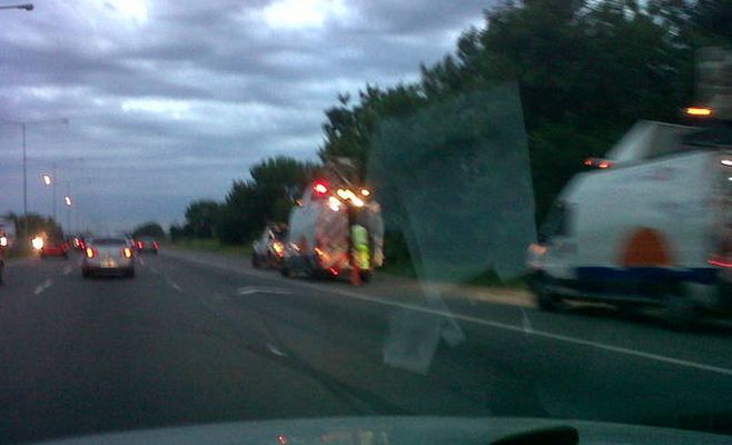 Triple choque en Ruta 9