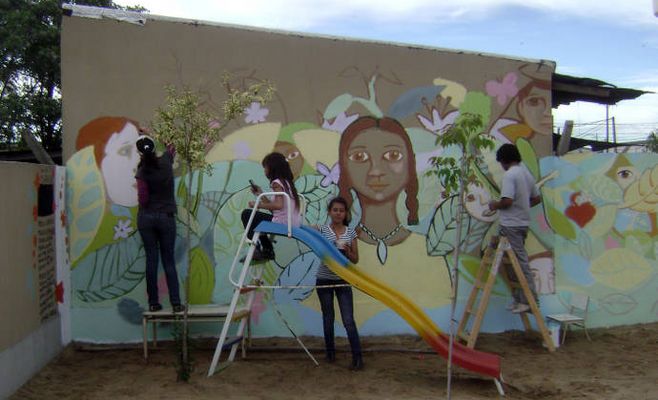 Taller de Murales y del Arte para chicos en el Ronald Nash