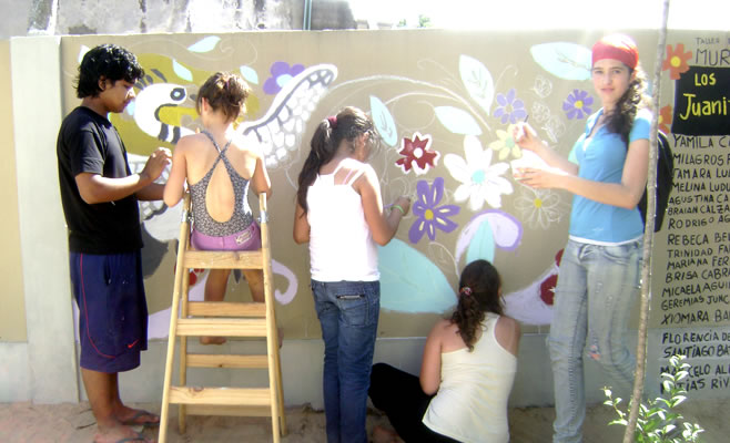 El Taller Municipal de Murales y el Taller de Arte para Chicos presentan hoy sus Trabajos