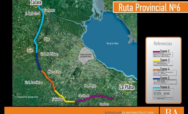 Fue adjudicada la obra de reparación de la Ruta 6