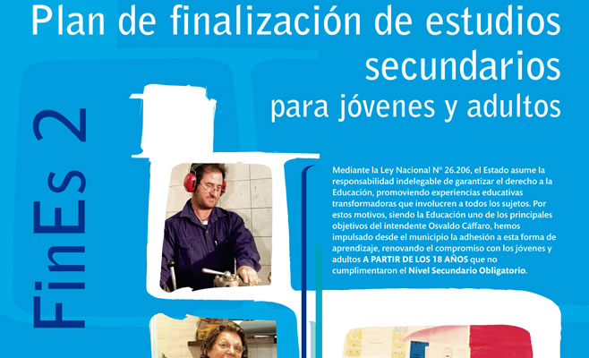Educación abre la inscripción al Plan FinEs 2