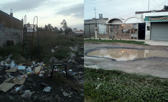 Una plaza que quedó en el medio de la nada o mejor dicho, quedó entre la basura
