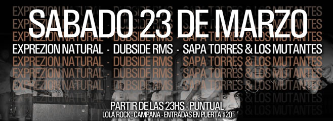 Dubside RMS junto a Sapa Torres en Lola Rock