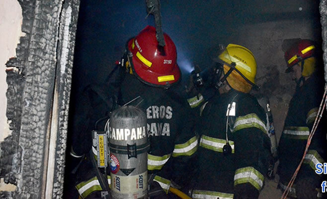 Incendio Vivienda Bomberos Campana