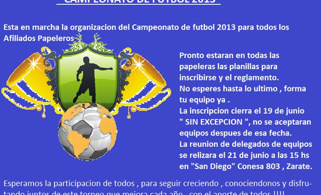 afiche campeonato2013 