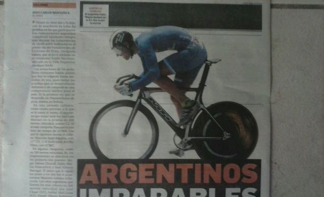 Ciclistas zarateños