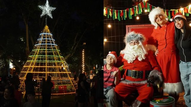 La familia participó del encendido del árbol navideño