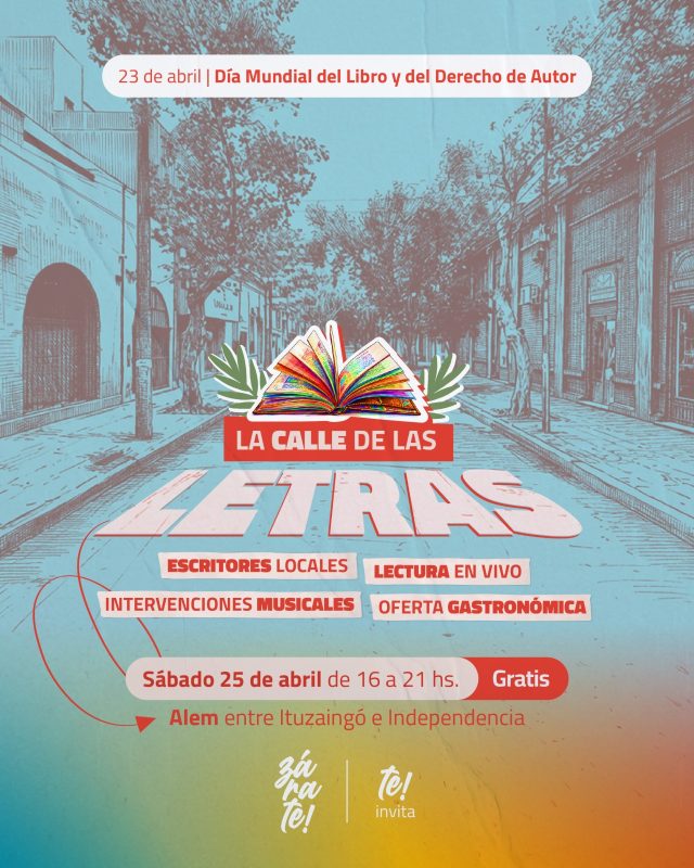 Evento La Calle de las Letras en Zárate con escritores locales