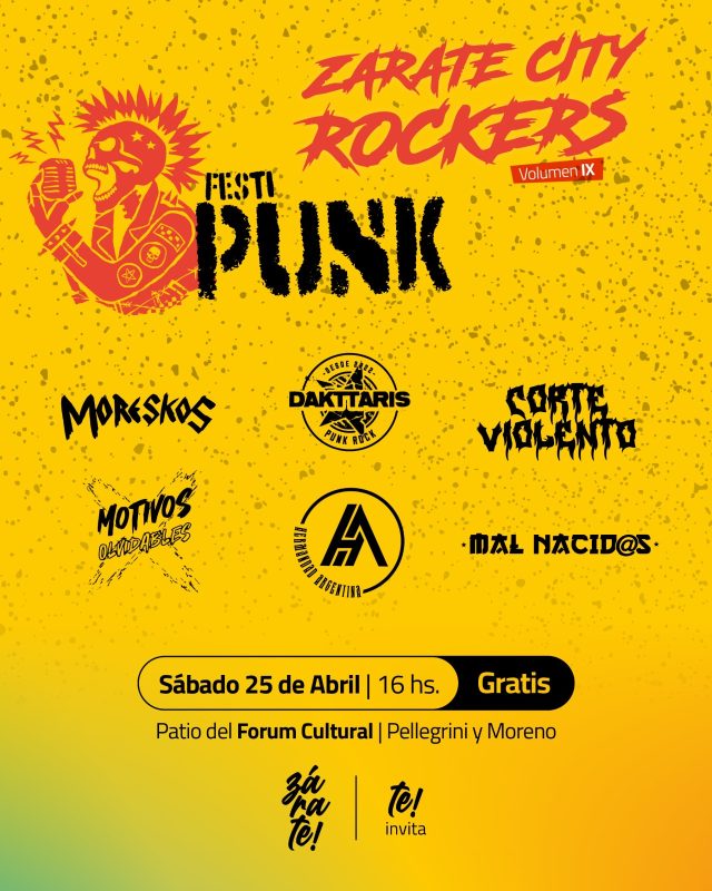 Festival punk Zárate City Rockers en el Forum Cultural