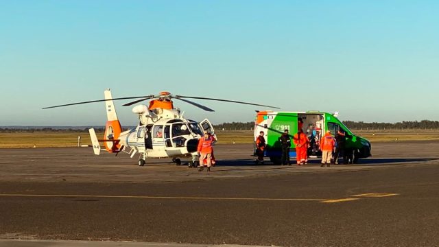 Prefectura realizó una aeroevacuación de emergencia en el Día de la Patria