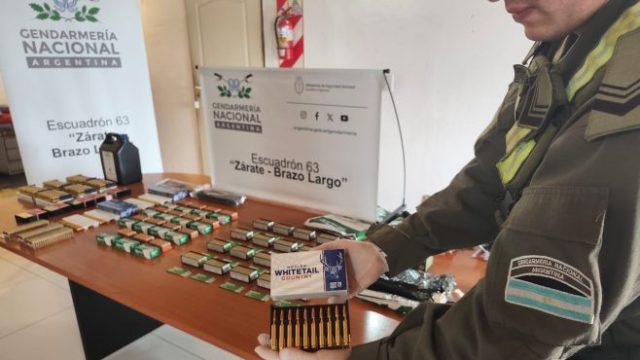 Encontraron 3.080 municiones en encomiendas sobre Ruta 9
