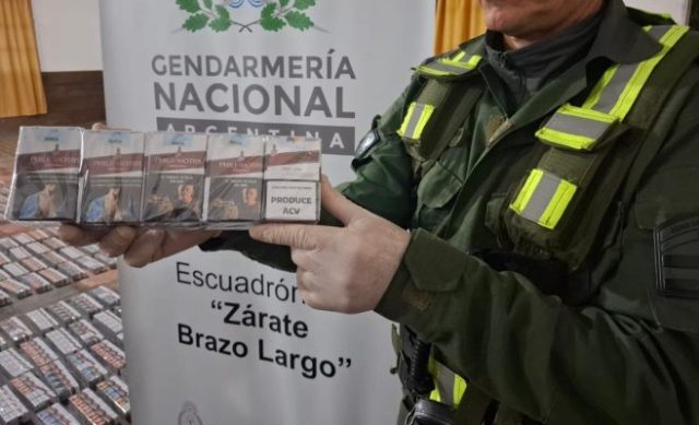 Operativo de Gendarmería con decomiso de fauna y cigarrillos en Ruta 12 en Zárate