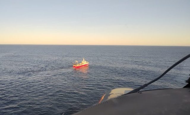 Prefectura aeroevacúa a tripulante del buque pesquero Magdalena