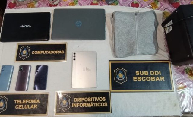 Allanamientos por estafas virtuales en Escobar Campana y Zárate