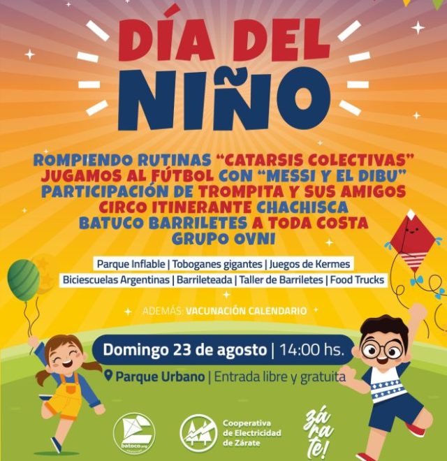 Festejo por el Día del Niño en el Parque Urbano de Zárate