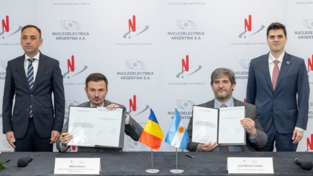 Nucleoeléctrica firmó un acuerdo con Rumania para ampliar la exportación de servicios nucleares