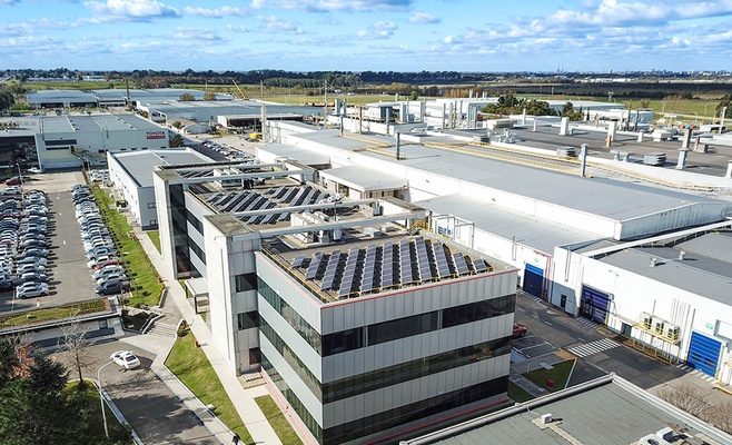 Planta de Toyota Argentina en Zárate donde se proyecta producir un nuevo vehículo electrificado