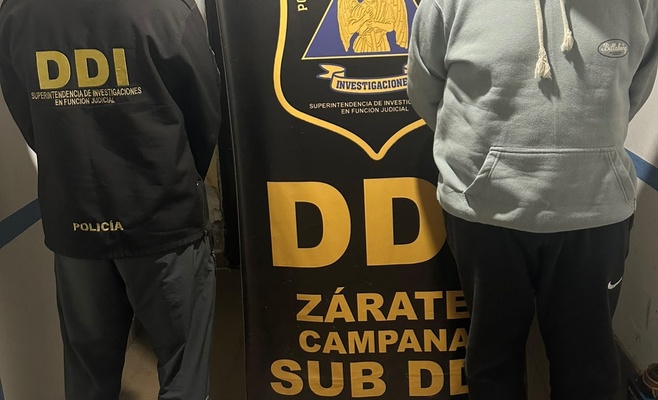 Operativo de la DDI Zárate en el que fue detenido un hombre apodado Guadaña