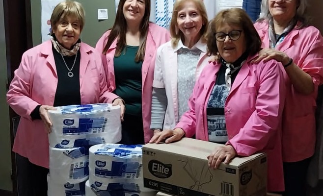 Donación de insumos de higiene de la empresa Softys al Hospital Virgen del Carmen de Zárate