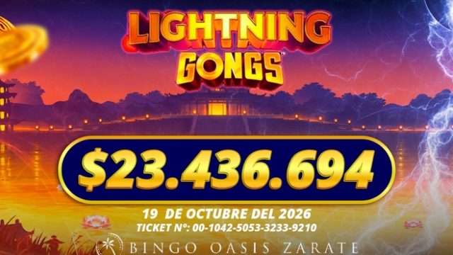 Zárate: Bingo Oasis entregó un premio de más de $23 millones en una sola jugada